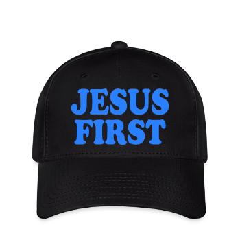 Jesus first - Casquette Flexfit - noir - Devant