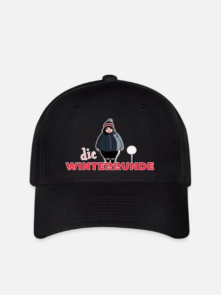 Die Winterrunde Golf - Flexfit Cap - Schwarz