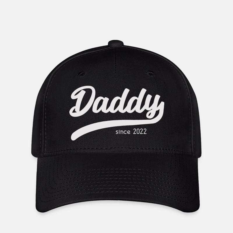 Daddy Since 2022 - Stilvolles Vater T-Shirt - Flexfit Cap - Schwarz