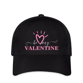 BE MY VALENTINE - SAINT-VALENTIN - PERSONNE PRÉFÉRÉE - Casquette Flexfit - noir - Devant