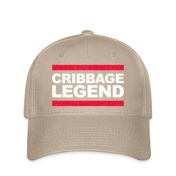 Cribbage Legend – humorous gift - Flexfit Cap - khaki - Front