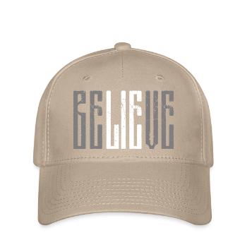 Believe Lie Sarcasm - Flexfit Cap - khaki - Front