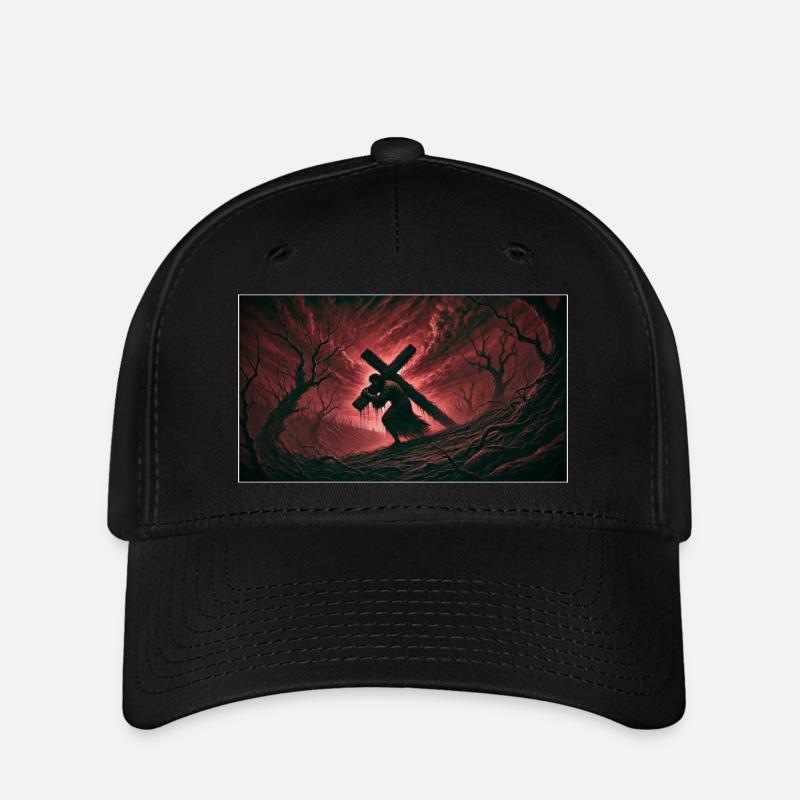 Le chemin de la souffrance - Casquette Flexfit - noir