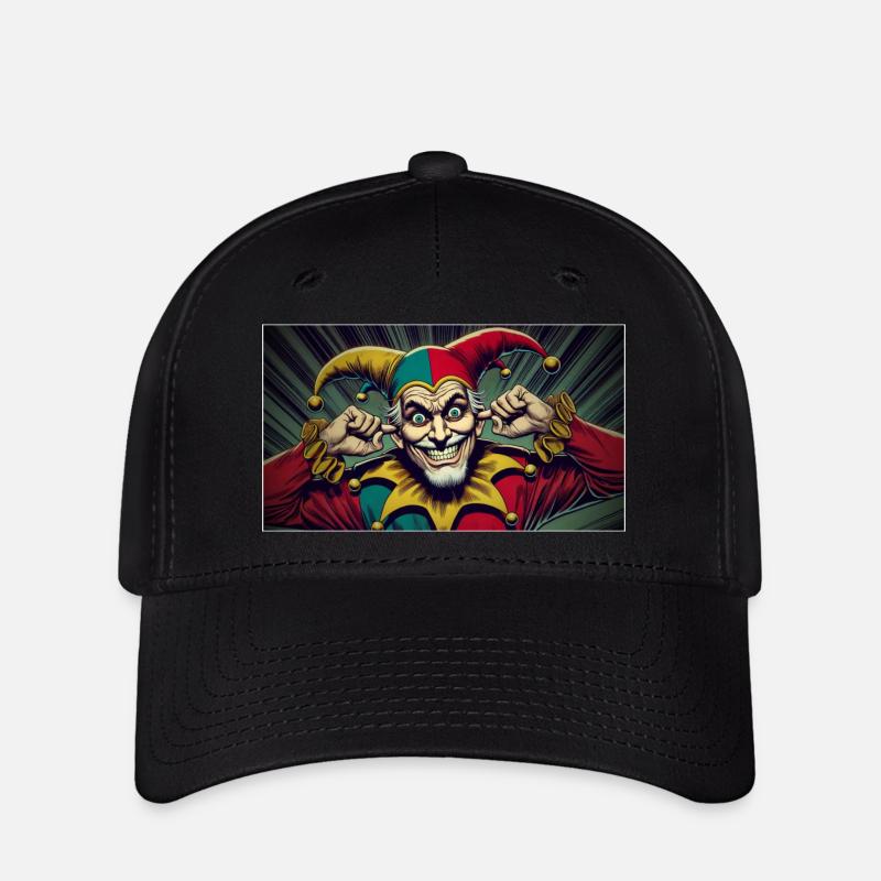 Verrückter Narr - Flexfit Cap - Schwarz