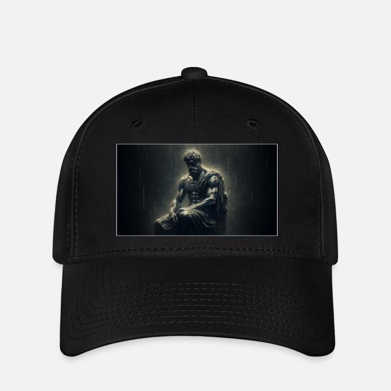 Philosoph im Regen - Flexfit Cap - Schwarz
