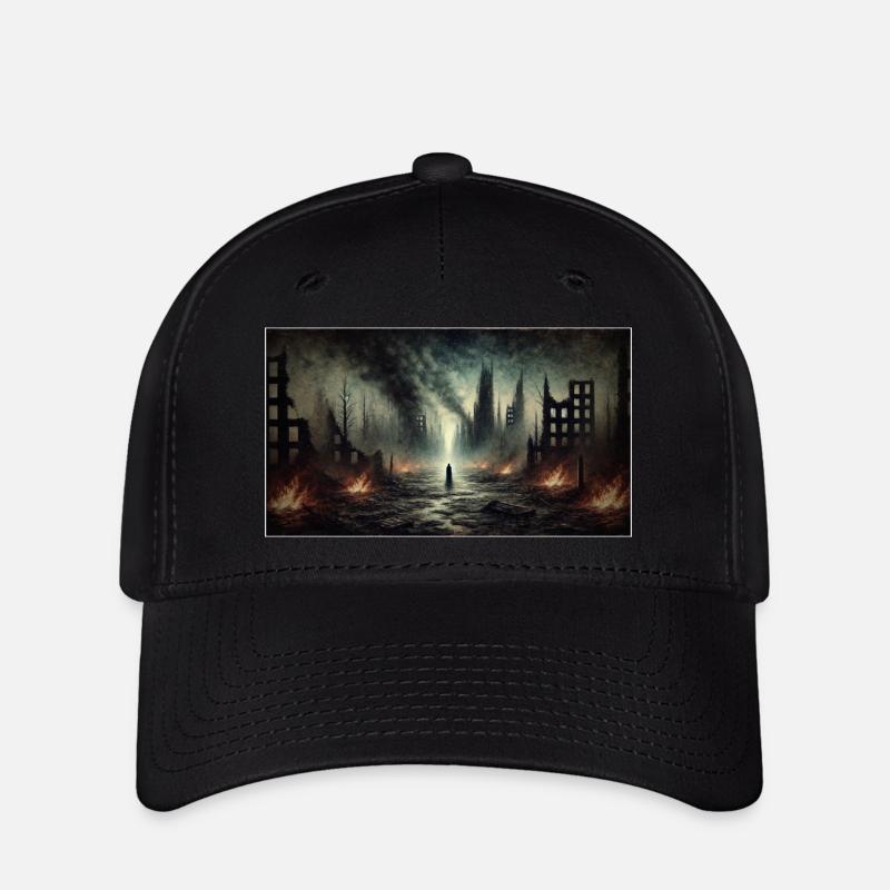 Postapokalyptische Ruinen - Flexfit Cap - Schwarz