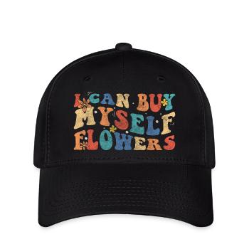 Blumen Zuneigung Romantik Hochzeit - Flexfit Cap - Schwarz - Vorne