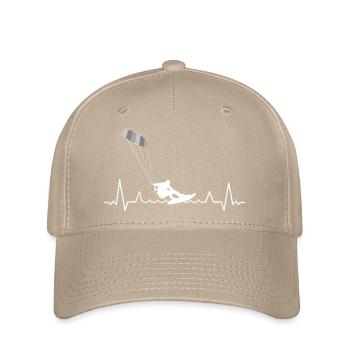 Kitesurfing Windsurfing Cardiogram - Flexfit Cap - khaki - Front