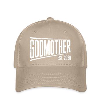 Godmother Est 2026 Bold Banner - Flexfit Cap - khaki - Front