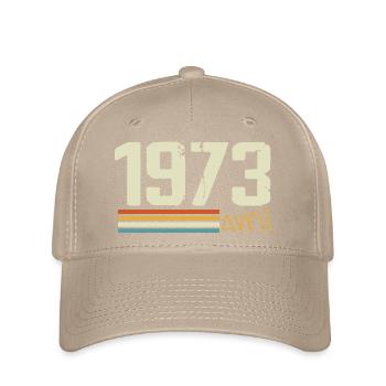 Né en avril 1973 - Casquette Flexfit - kaki - Devant