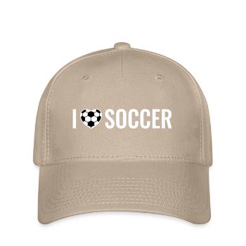 Soccer Soccer Player Soccer Team I Love - Flexfit Cap - khaki - Front