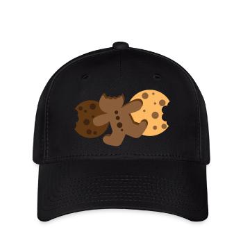 Cookies biscuits seuls homme en pain d'épice - Casquette Flexfit - noir - Devant