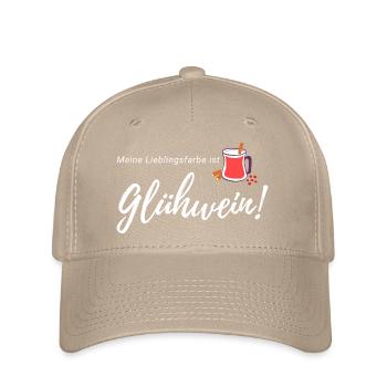 Meine Lieblingsfarbe Glühwein - Flexfit Cap - Khaki - Vorne