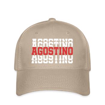 Agostino t-shirt stacked text gift t-shirt - Flexfit Cap - khaki - Front