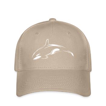 orque, poisson, mer, océan, illustration, Animal - Casquette Flexfit - kaki - Devant