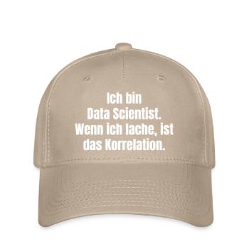 Ich bin Data Scientist Spruch - Flexfit Cap - Khaki - Vorne