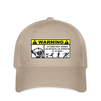 warning - Flexfit Cap - khaki - Front