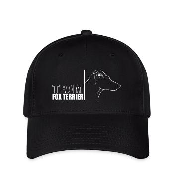 TEAM Fox Terrier Hunde Hund Wilsigns - Flexfit Cap - Schwarz - Vorne