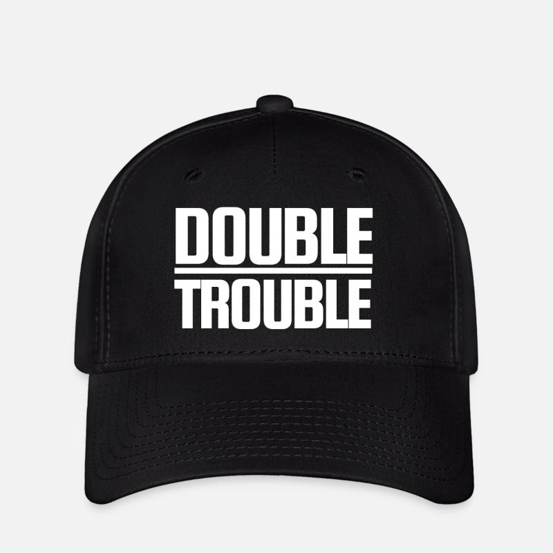 Double Trouble - Flexfit Cap - black