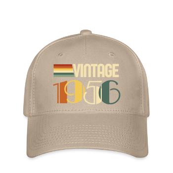 Jahrgang 1956 - 1956 Jubiläumsgeschenk - Flexfit Cap - Khaki - Vorne