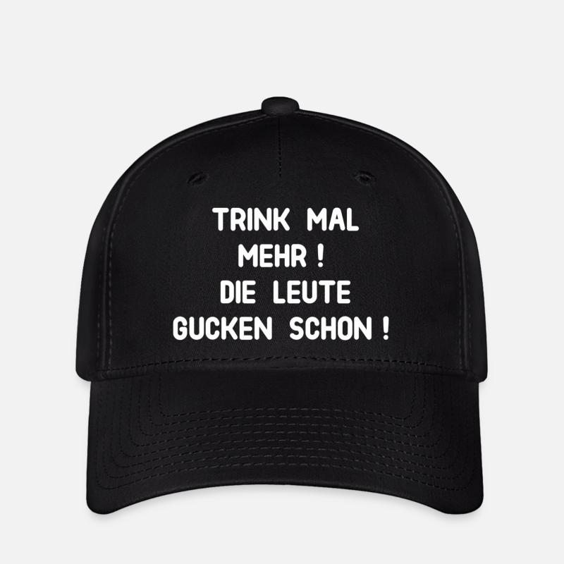 trink mal mehr - Flexfit Cap - Schwarz