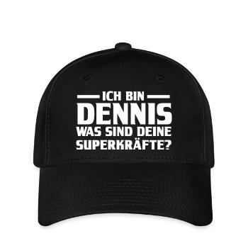 Vorname Dennis - Flexfit Cap - Schwarz - Vorne