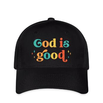 God is good! Christliche Geschenke & Klamotten - Flexfit Cap - Schwarz - Vorne