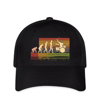 Batteur Evolution Drums - Casquette Flexfit - noir - Devant