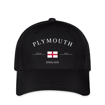 Plymouth England – Holiday Souvenir & Gift - Flexfit Cap - black - Front