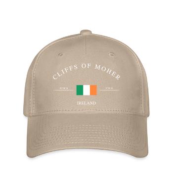 Cliffs of Moher Ireland Holiday Souvenir &amp; Gift - Flexfit Cap - khaki - Front