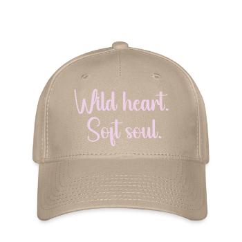 Wild Heart Gentle Soul - Flexfit Cap - khaki - Front