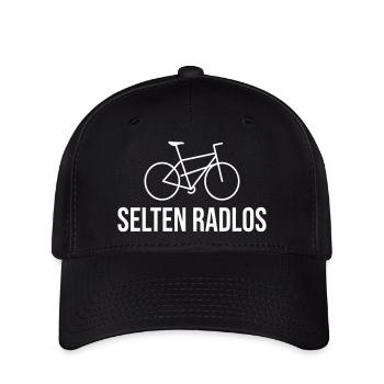Selten-Radlos Fahrrad Liebe Bikelove  - Flexfit Cap - Schwarz - Vorne