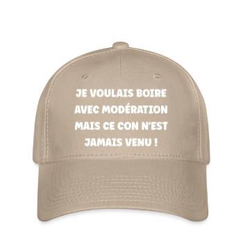 Drink in Moderation - Flexfit Cap - khaki - Front