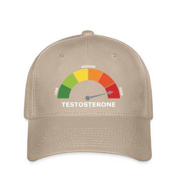 Testosteron Kraftsport Gym Pumper Low Cortisol JGA - Flexfit Cap - Khaki - Vorne