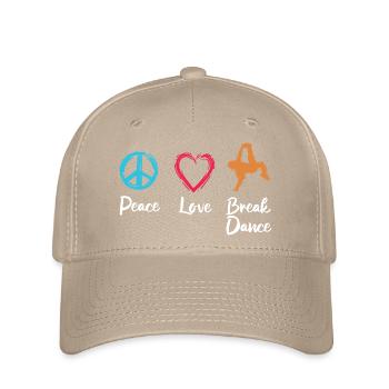 Frieden Liebe Breakdance - Flexfit Cap - Khaki - Vorne