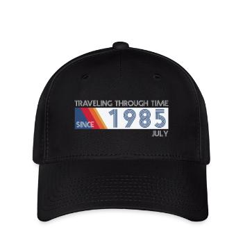 Funny Zeitreise Geburtstags Design July 1985 - Flexfit Cap - Schwarz - Vorne