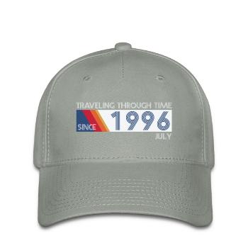 Funny Time Travel Birthday Design July 1996 - Flexfit Cap - green-grey - Front