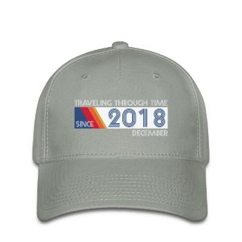 Funny Time Travel Birthday Design December 2018 - Flexfit Cap - green-grey - Front