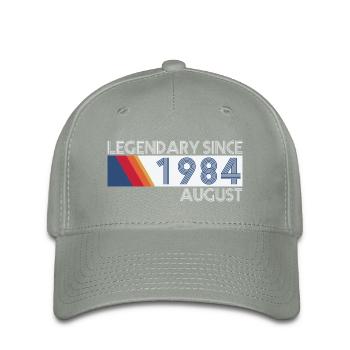 Retro SiFi Legendary depuis août 1984 - Jour de naissance - Casquette Flexfit - gris vert - Devant