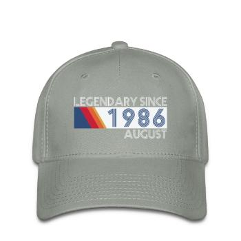 Retro SiFi Legendary depuis août 1986 - Jour de naissance - Casquette Flexfit - gris vert - Devant