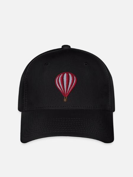 Heißluftballon bestickt - Flexfit Cap - Schwarz