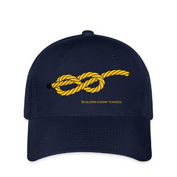 Eight Knots - Capitaine de navire à nœuds en ancre à voile - Casquette Flexfit - marine - Devant