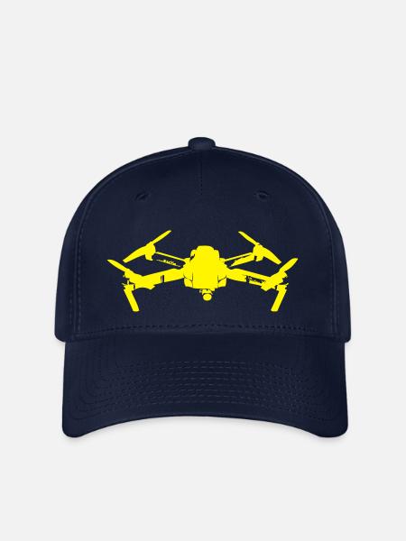 Drohne gelb - Flexfit Cap - Navy
