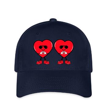 Heart Comic 2 - Flexfit Cap - navy - Front