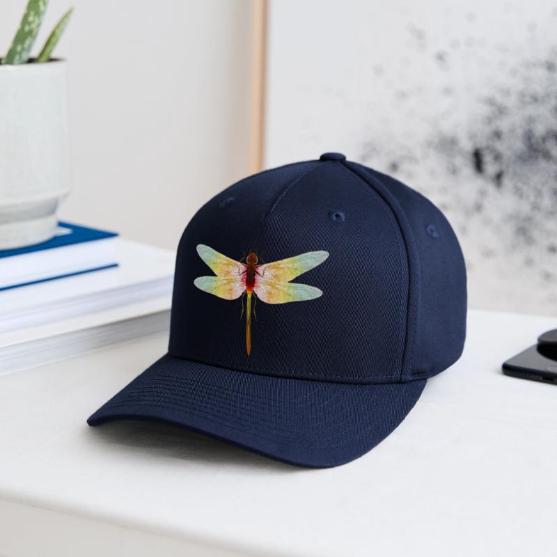 Libellule irisée – motif insecte en filigrane Casquette Flexfit