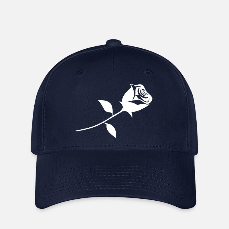 Eine Rose - Flexfit Cap - Navy