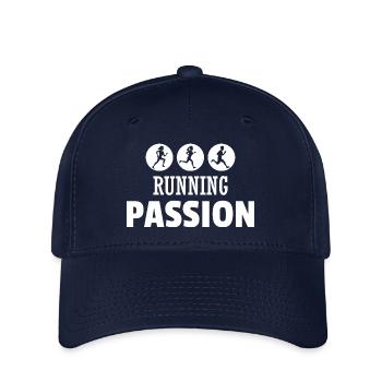 running passion-course a pied - Casquette Flexfit - marine - Devant