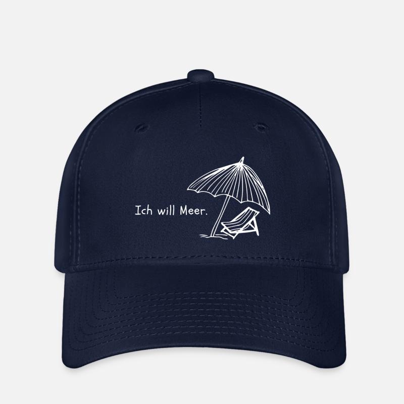 Ich will Meer. - Flexfit Cap - Navy