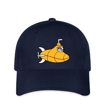 U-Boot Vogel Ente Kapitän Küken Süß Comic Cartoon - Flexfit Cap - Navy - Vorne