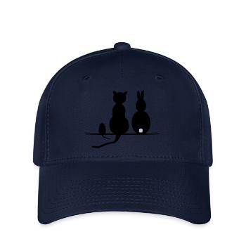 Katz Maus Hase - Flexfit Cap - Navy - Vorne